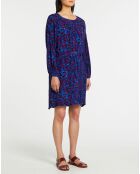 Robe Carelle imprimée bleu/violet